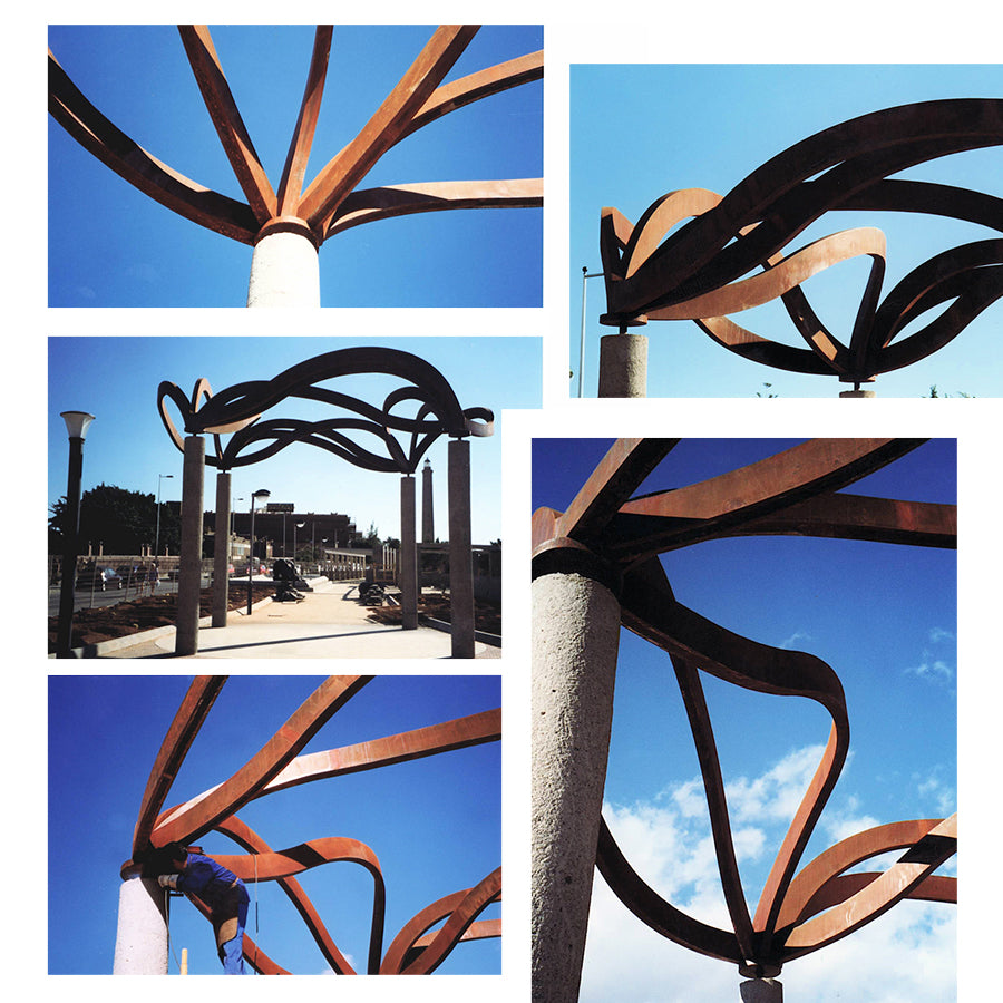 Escultura Dunas de Facundo Fierro en el acceso a la playa de Maspalomas