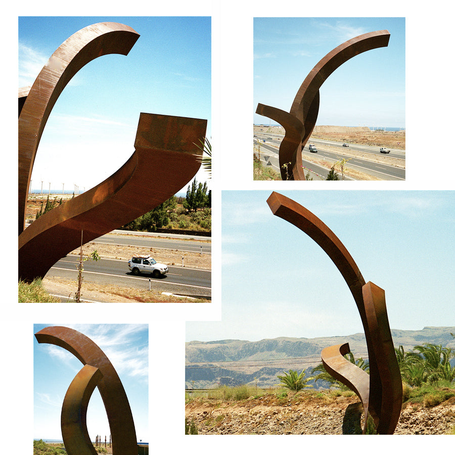 Escultura Flora de Facundo Fierro en la autovía de acceso turístico de Gran Canaria