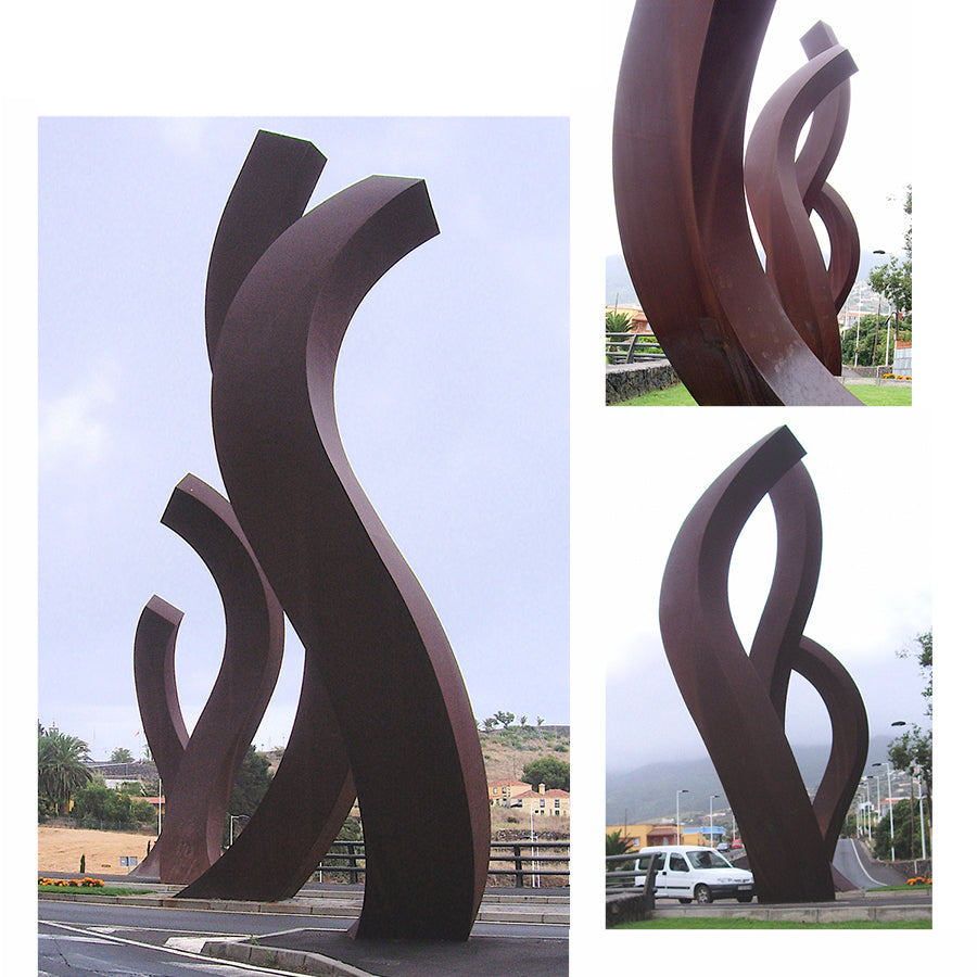 Escultura Raíces de Facundo Fierro en el Cruce Capote, La Palma